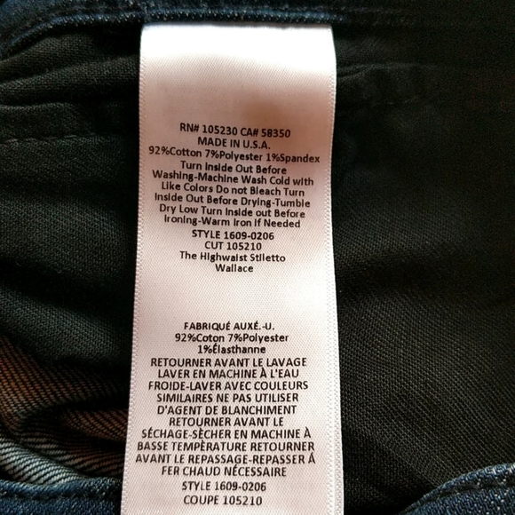 NWT Current/Eliott The High Waist Stiletto Skinny Jeans Size 23 - Picture 8 of 12